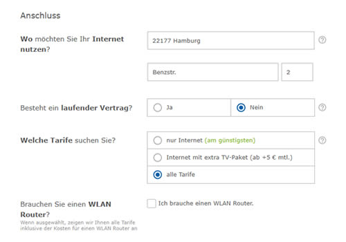 Tarifvergleich